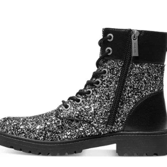 Michael Kors Alistair Lace-Up Lug Sole Combat Booties - Picture 1 of 3
